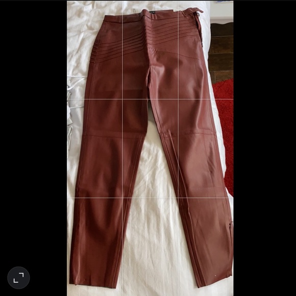Red leather Zara pants - Picture 1 of 3